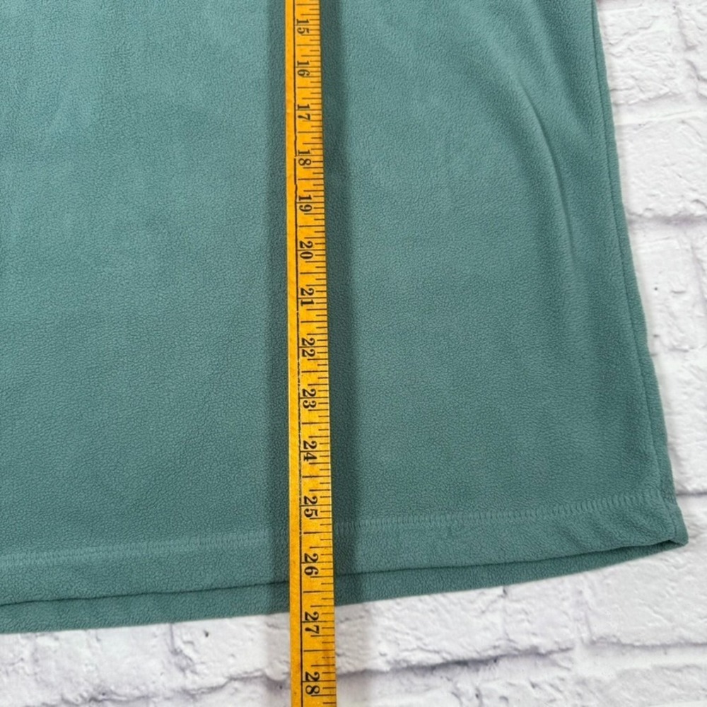 Eddie Bauer Fleece Sweater Mens Heathered Green 1/4 Zip Pullover Medium Jacket - Picture 3 of 9